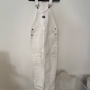 Vans White Denim Overalls